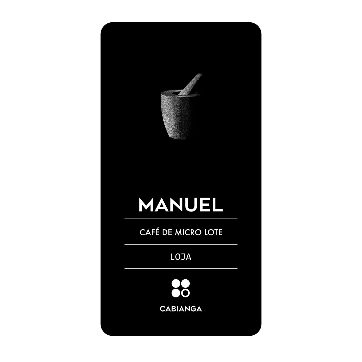 Manuel micro-lot coffee label