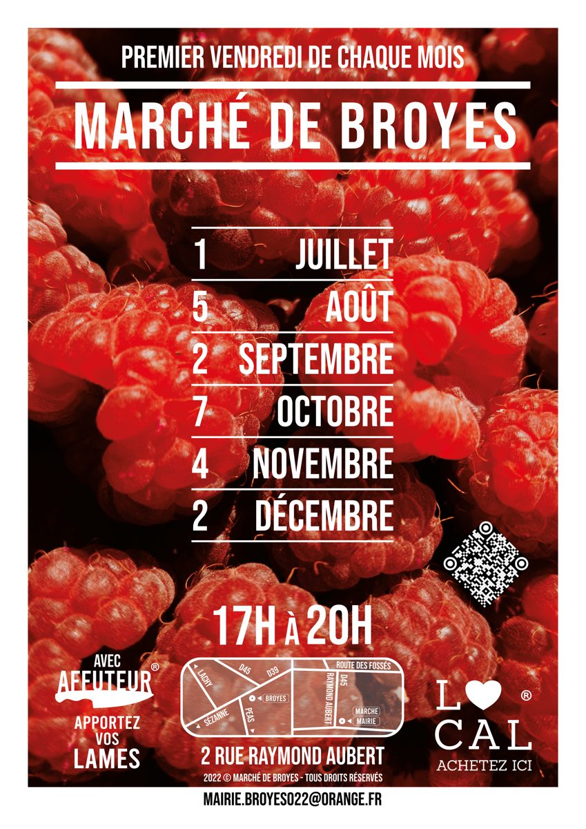 Marché de Broyes dates poster